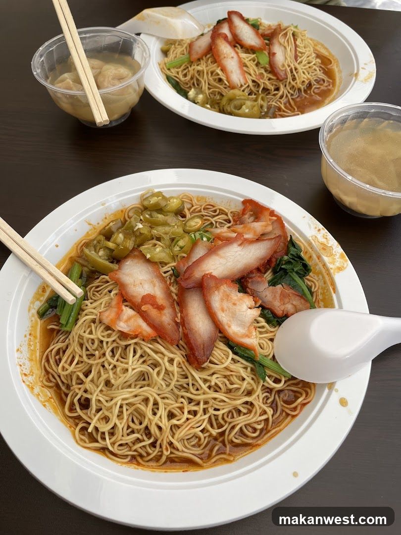 Noodle Dish with Char Siu and Pickles