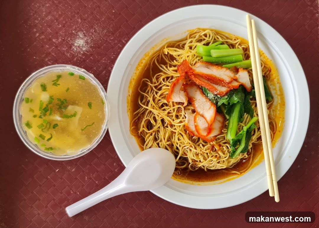 Noodle Bowl with Chopsticks and Soup