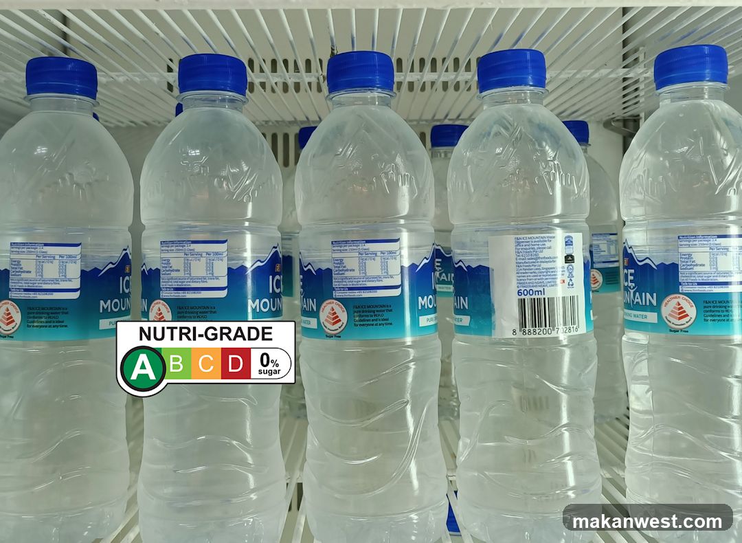 Bottled Water in Refrigerator