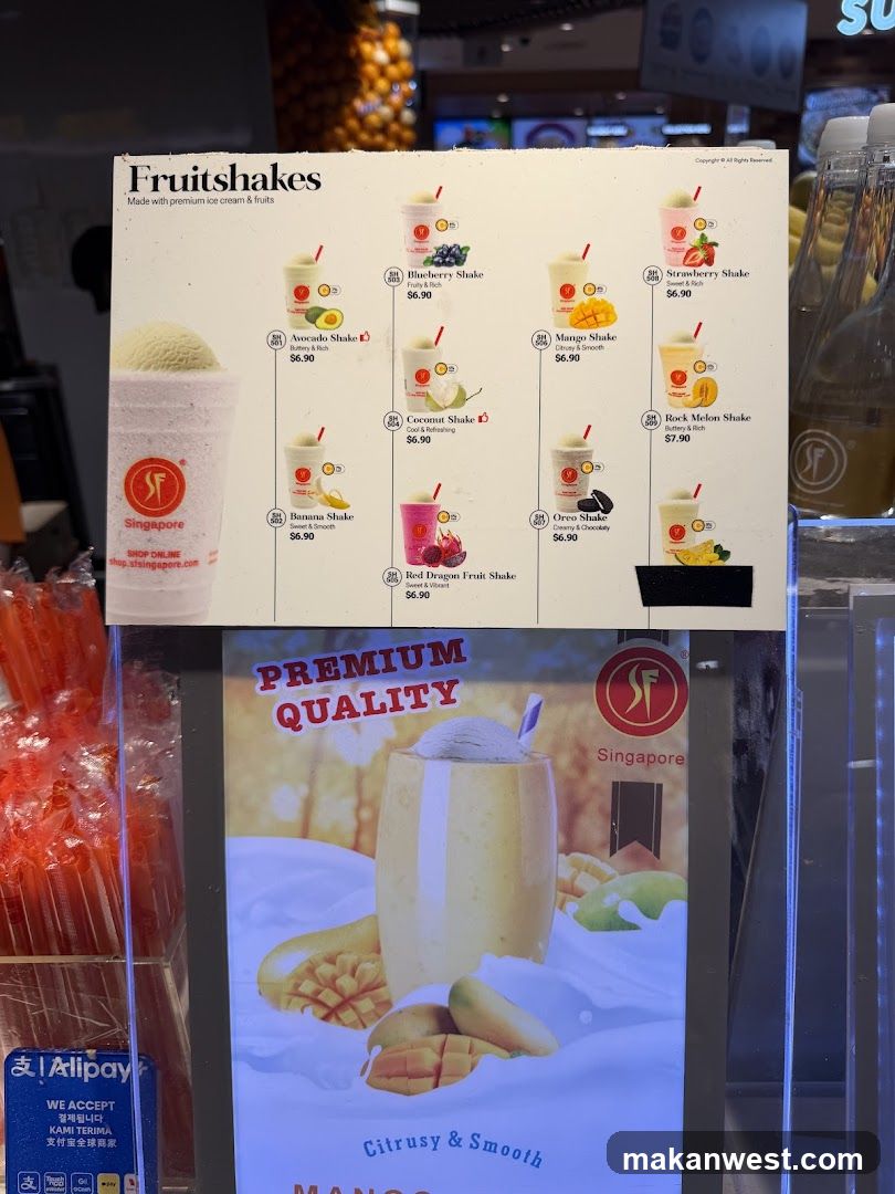 Fruitshakes Menu Board