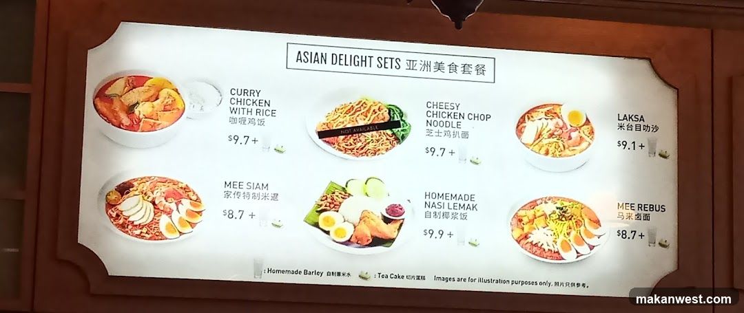 Asian Delight Sets Menu Board