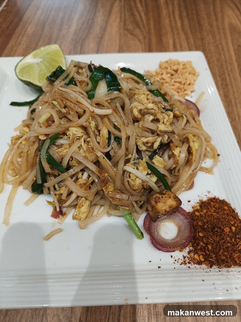 Pad Thai with Lime and Chili Flakes