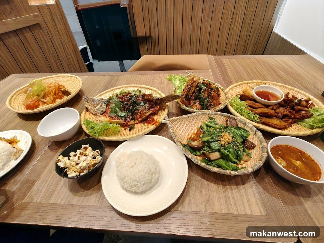 Korean-style meal spread