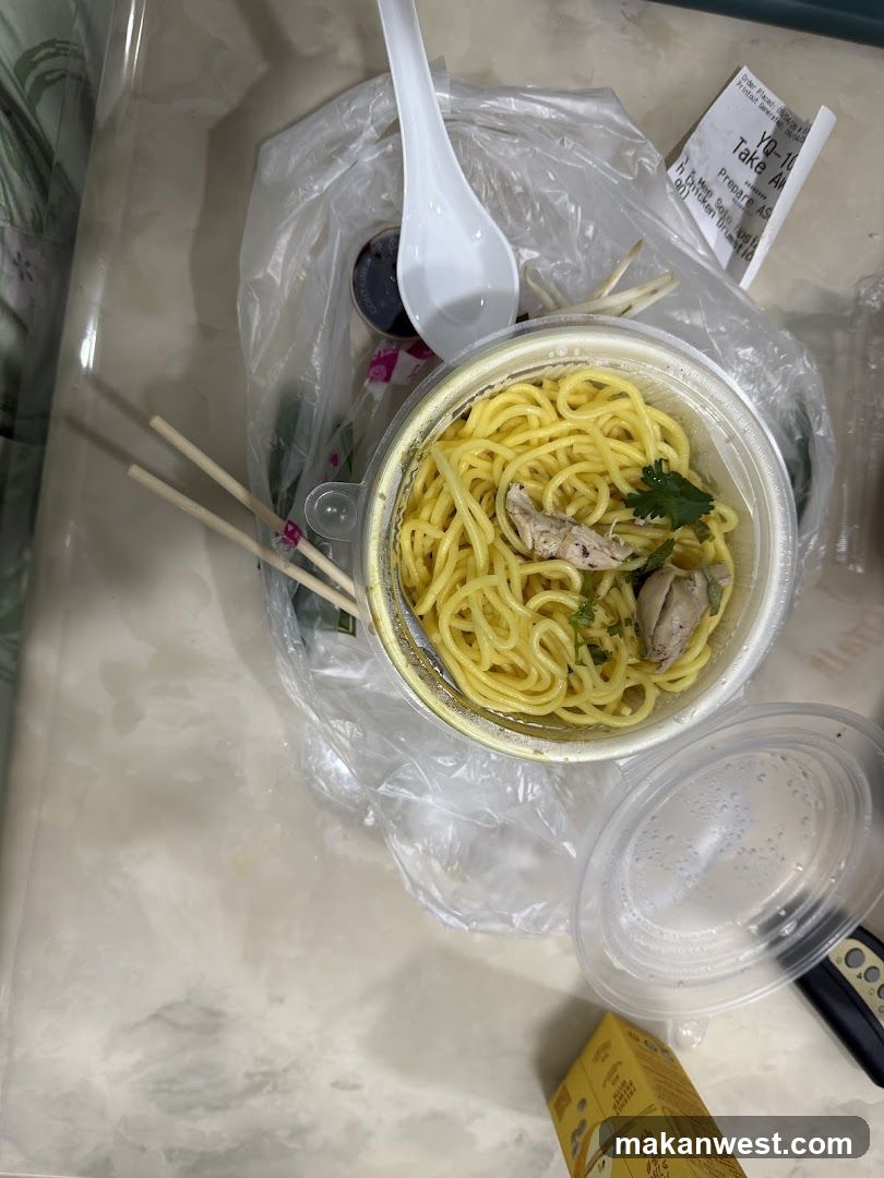 Takeout Meal with Noodles and Chicken