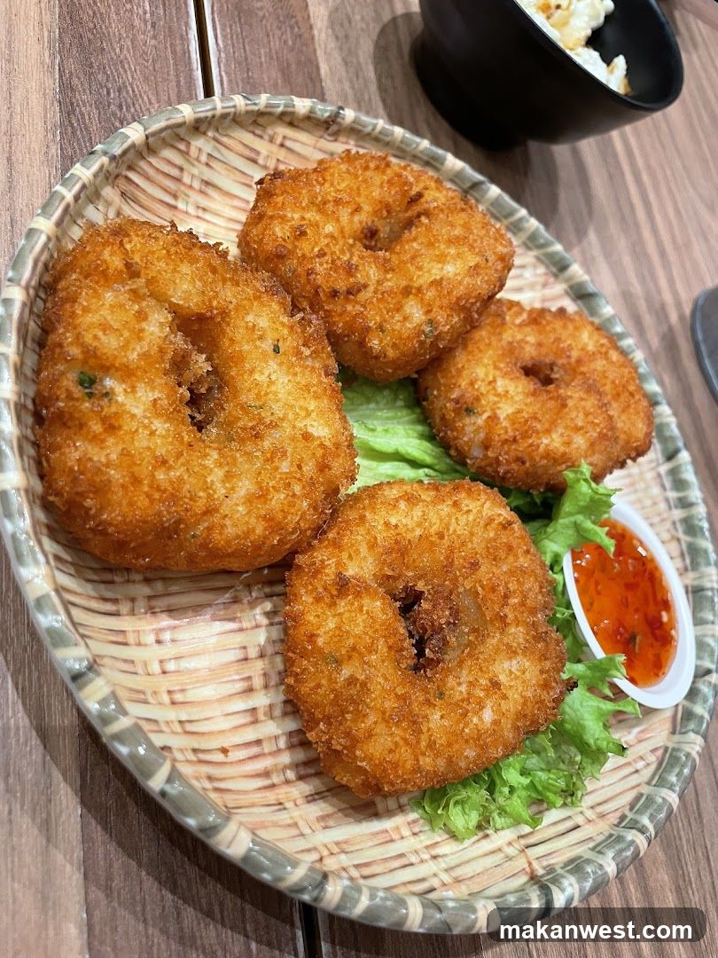 Fried Donut Rings with Dipping Sauce