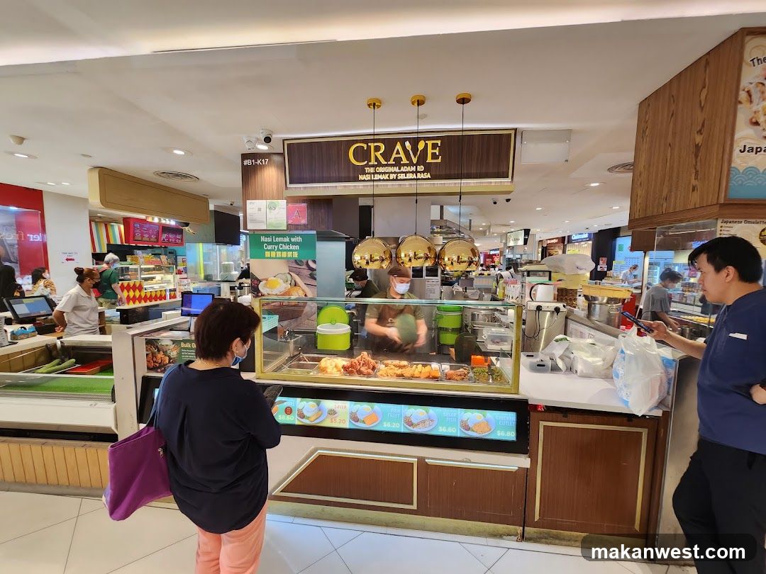 Food Stall Interior with Customers