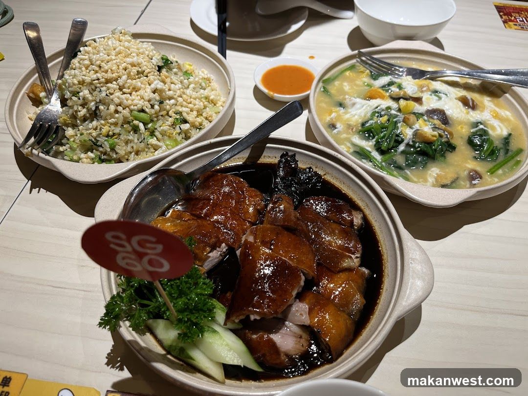Cantonese-style roasted duck and rice dishes