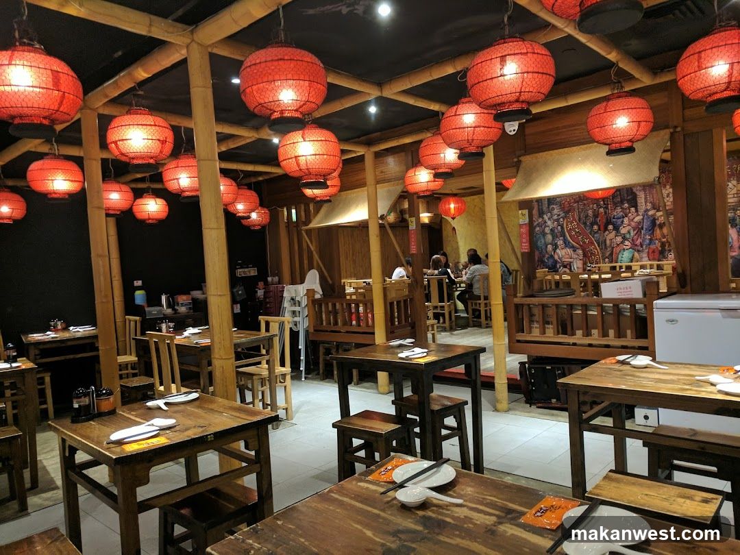 Restaurant Interior with Red Lanterns