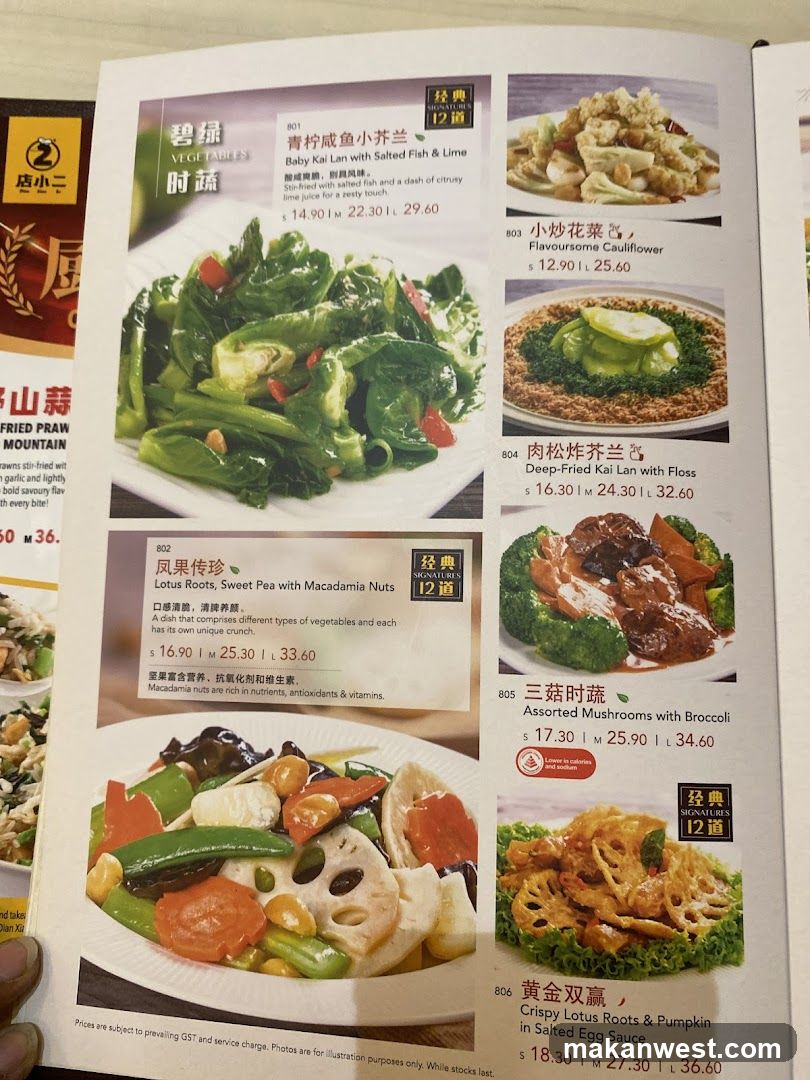 Vegetarian Menu Page