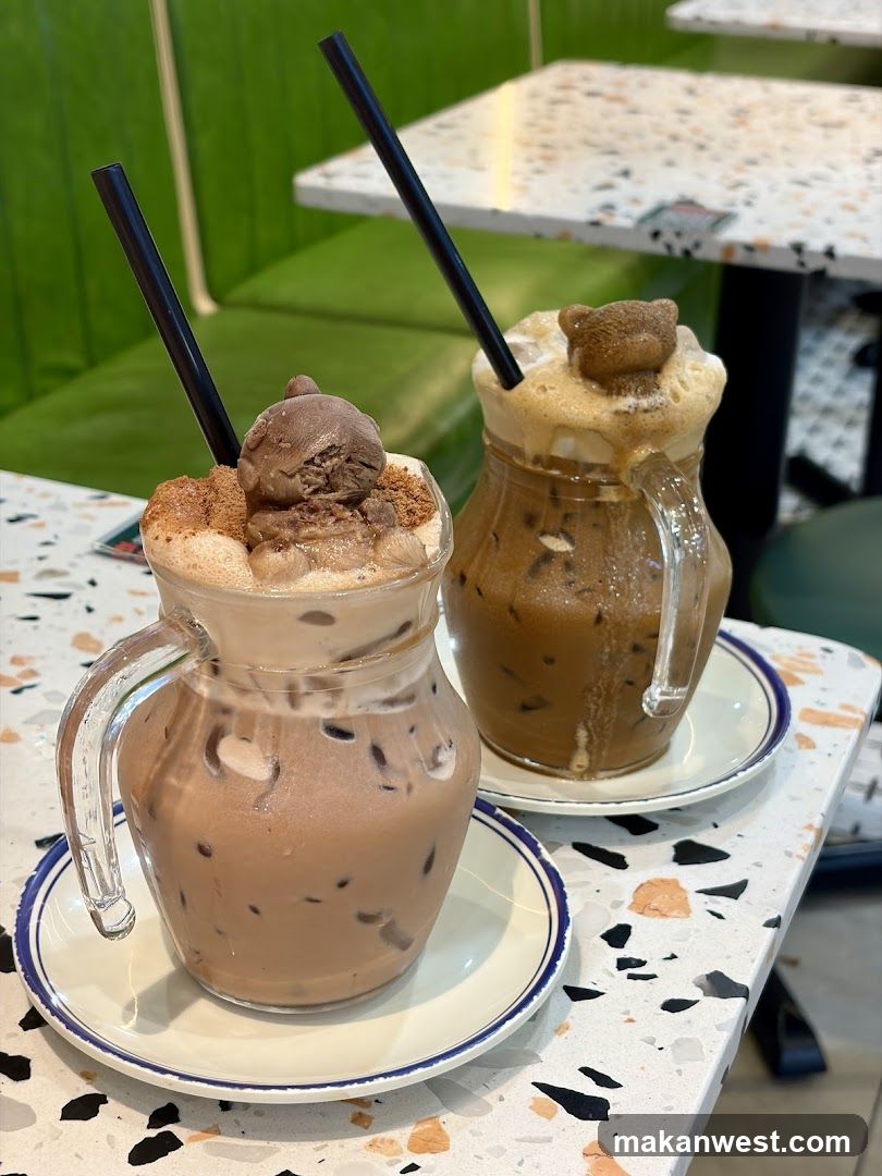 Iced Coffee Drinks with Toppings