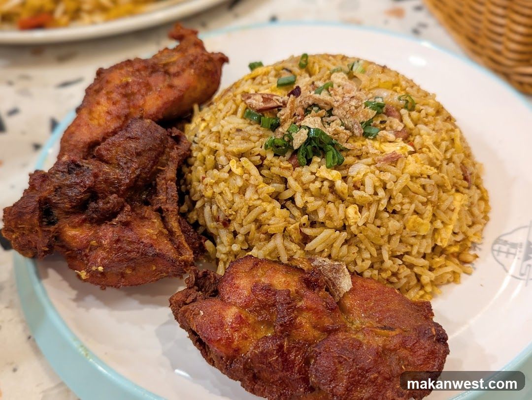 Fried Chicken and Fried Rice Plate