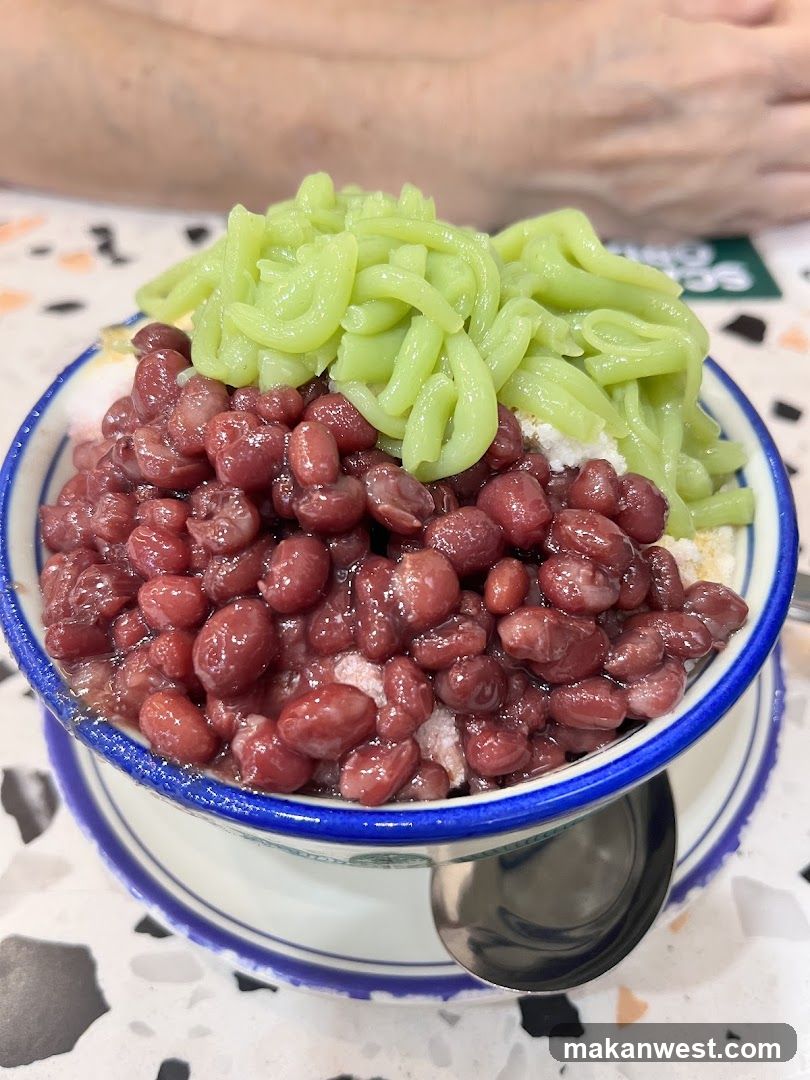 Red Bean and Green Jelly Dessert Bowl