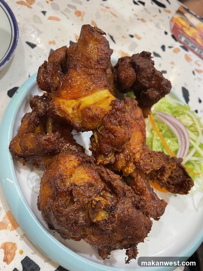 Fried Chicken with Salad
