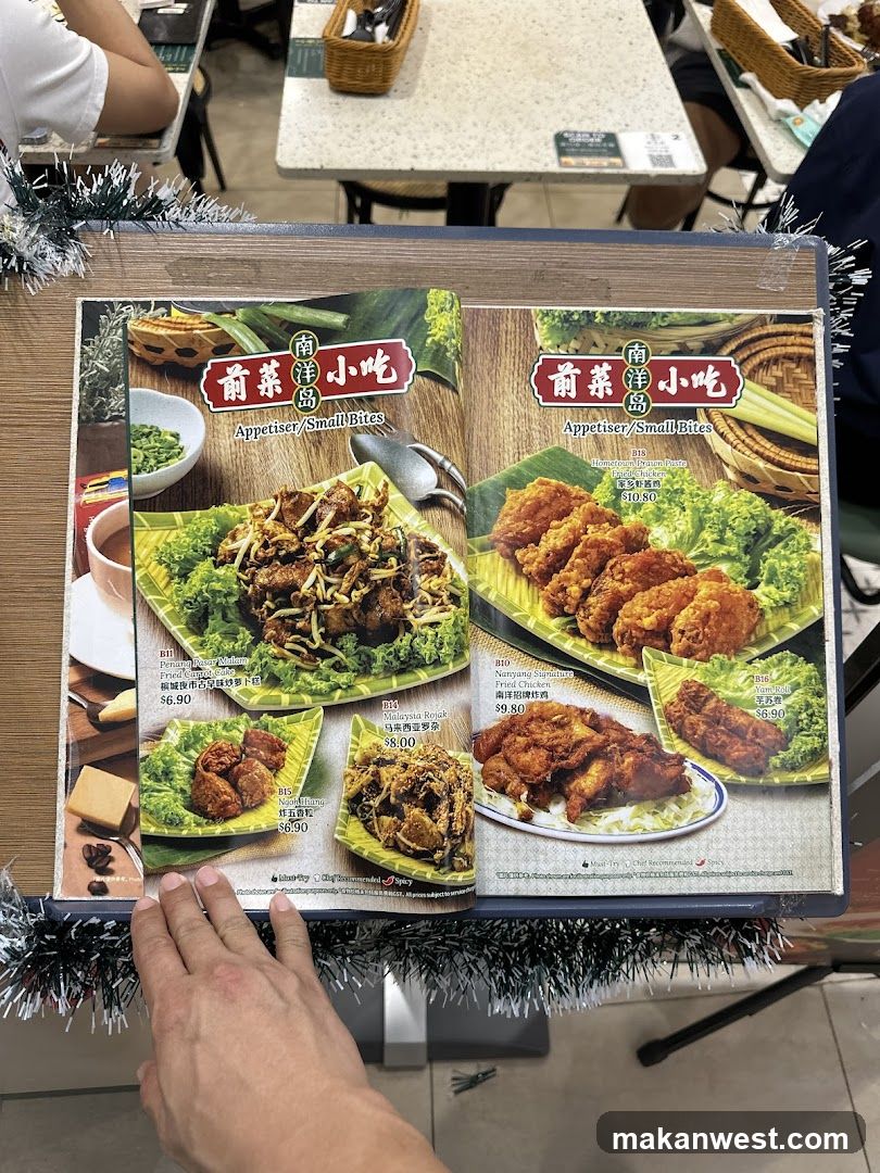 Appetizer Menu Display