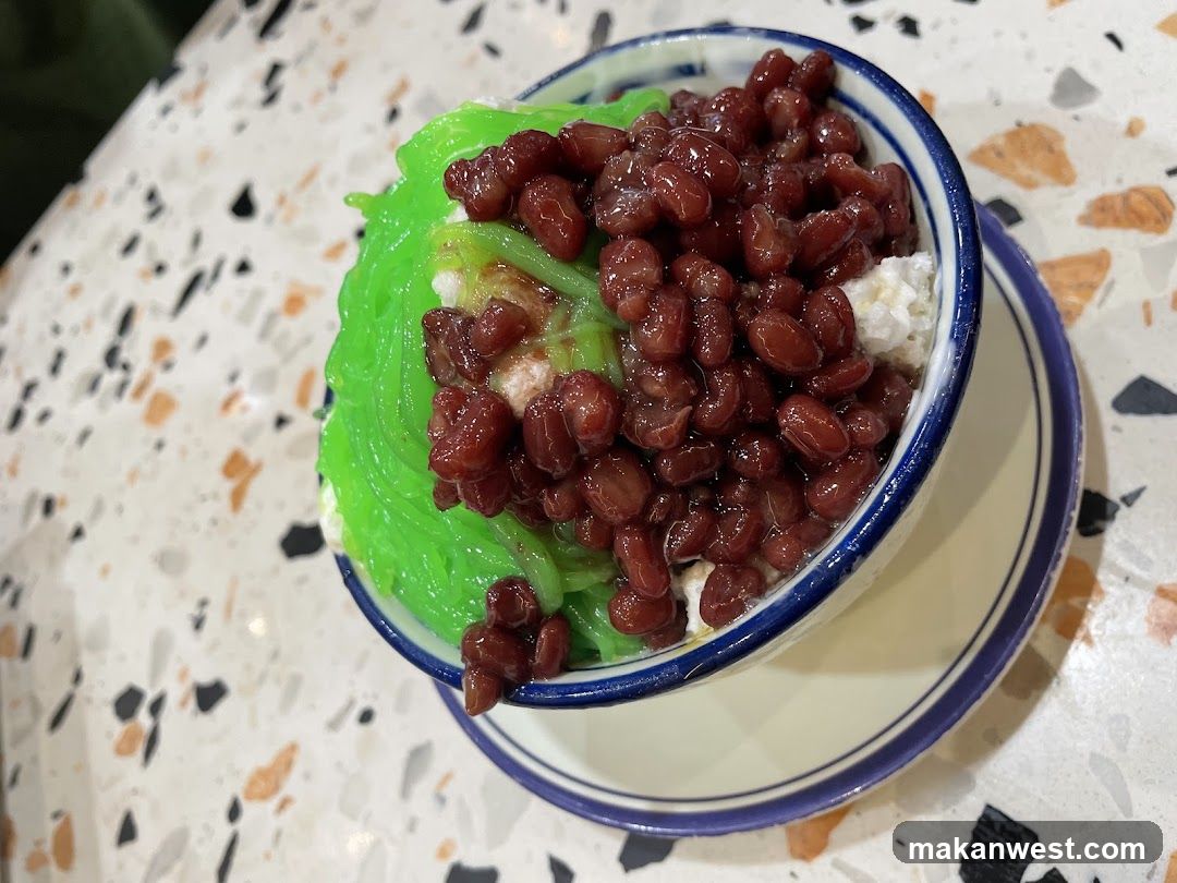 Red Bean and Green Jelly Dessert Bowl