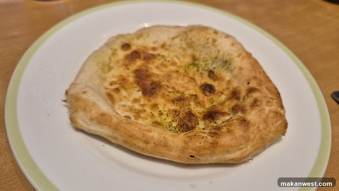 Baked Flatbread on Plate