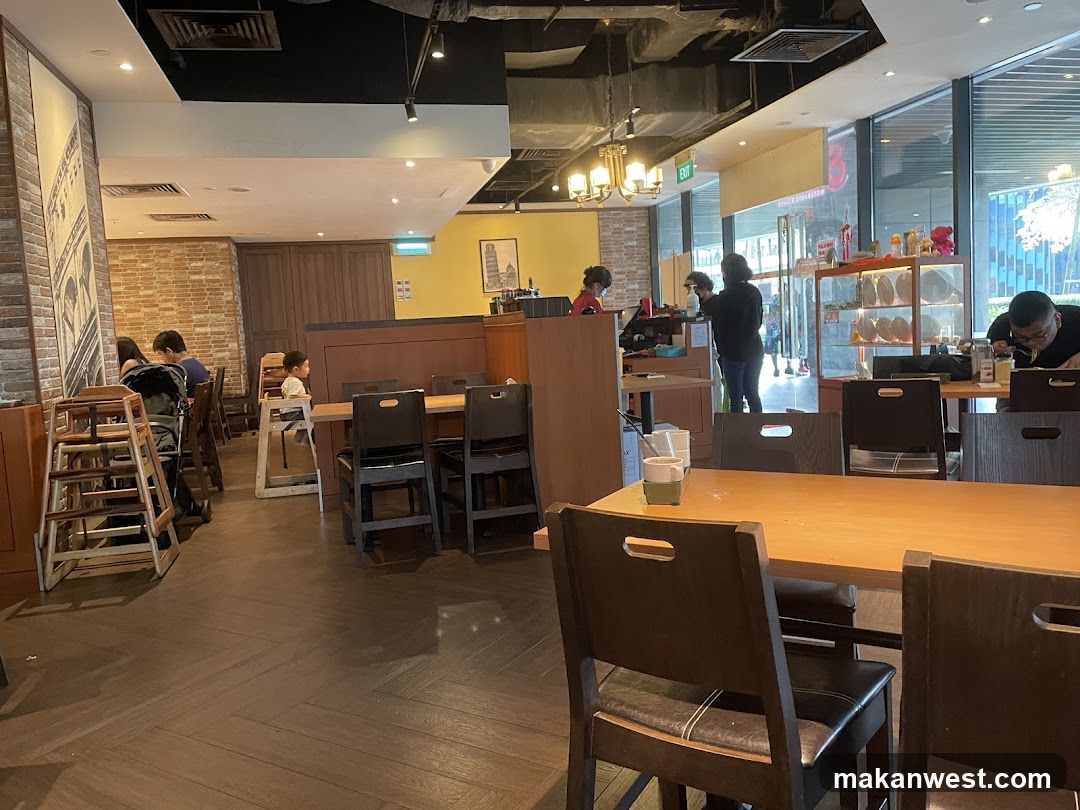 Restaurant Interior with Customers and Staff