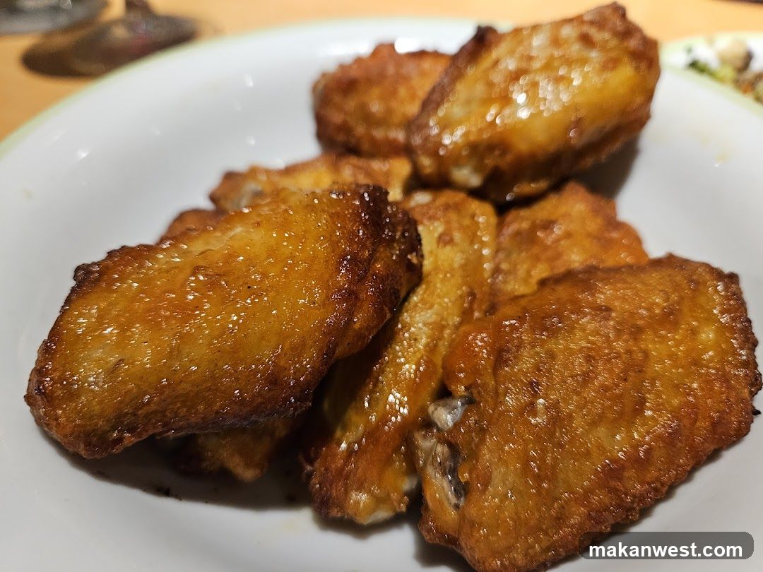 Fried Chicken Wings on a Plate