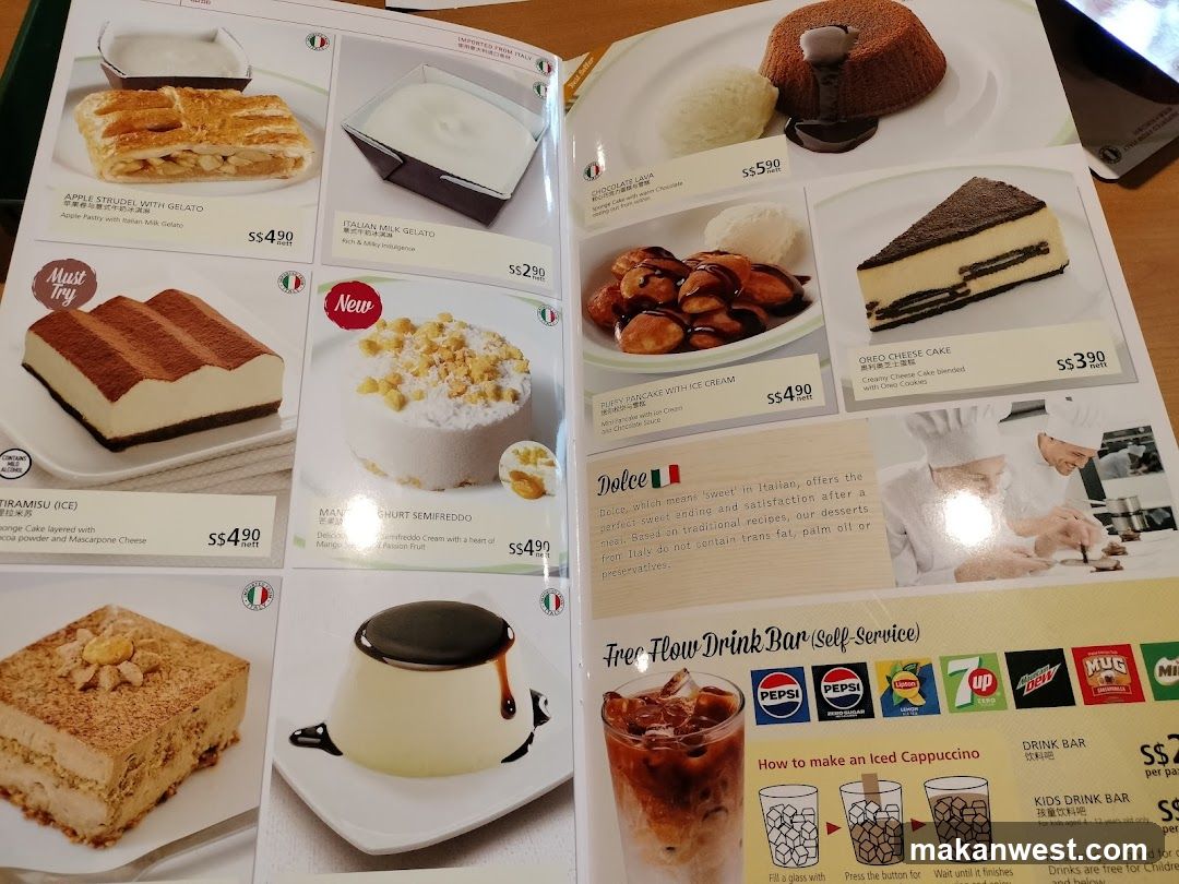 Dolce Dessert Menu