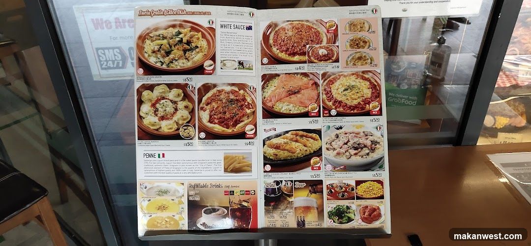 Italian Restaurant Menu Display