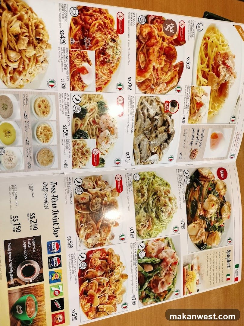 Italian Restaurant Menu