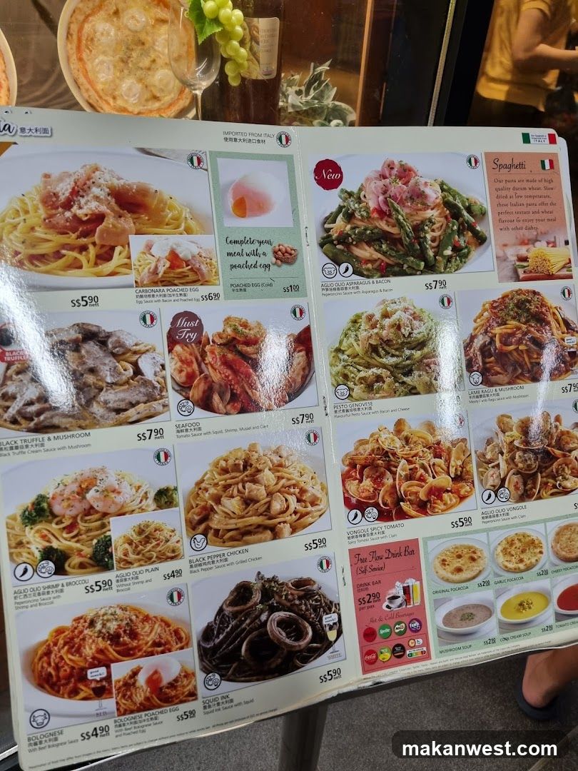 Italian Restaurant Menu