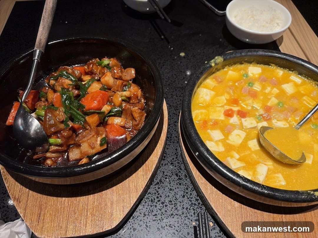 Sizzling Dishes on a Table