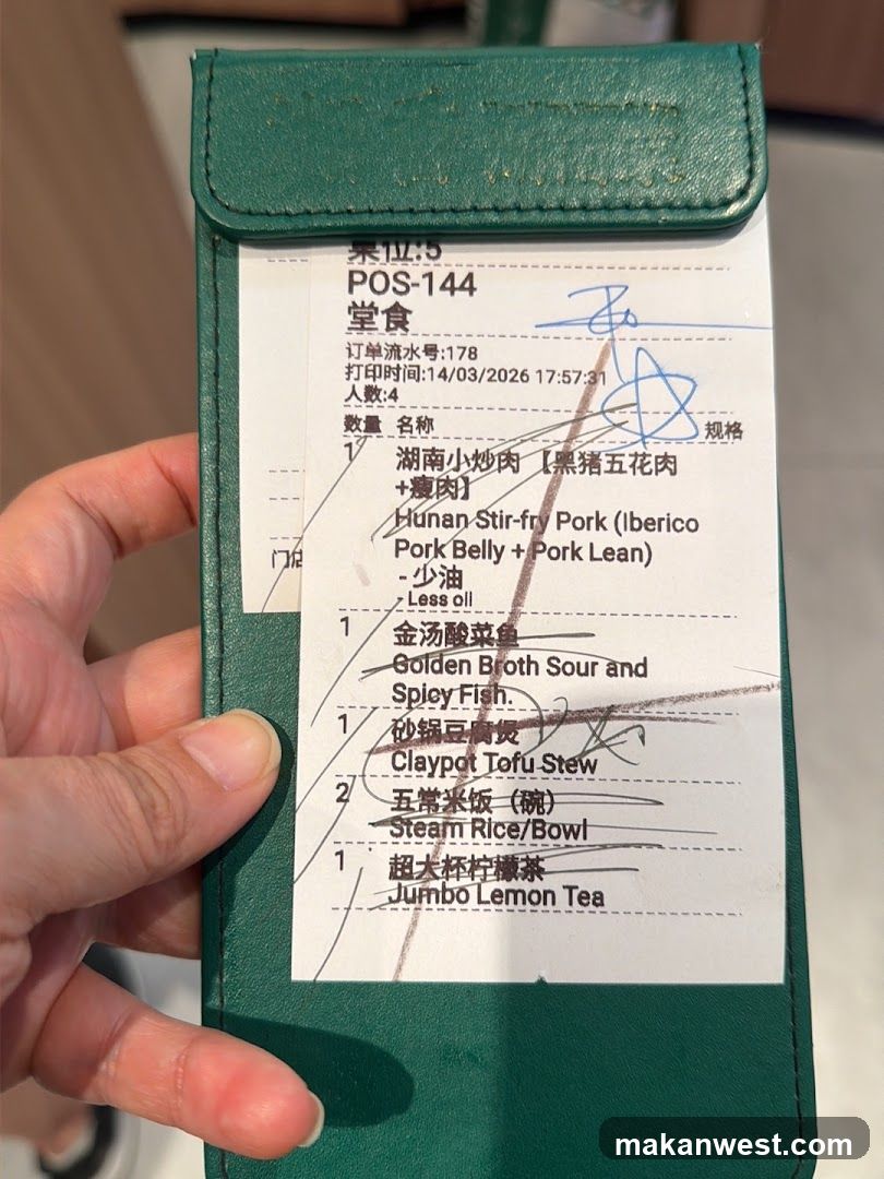 Receipt in Green Wallet