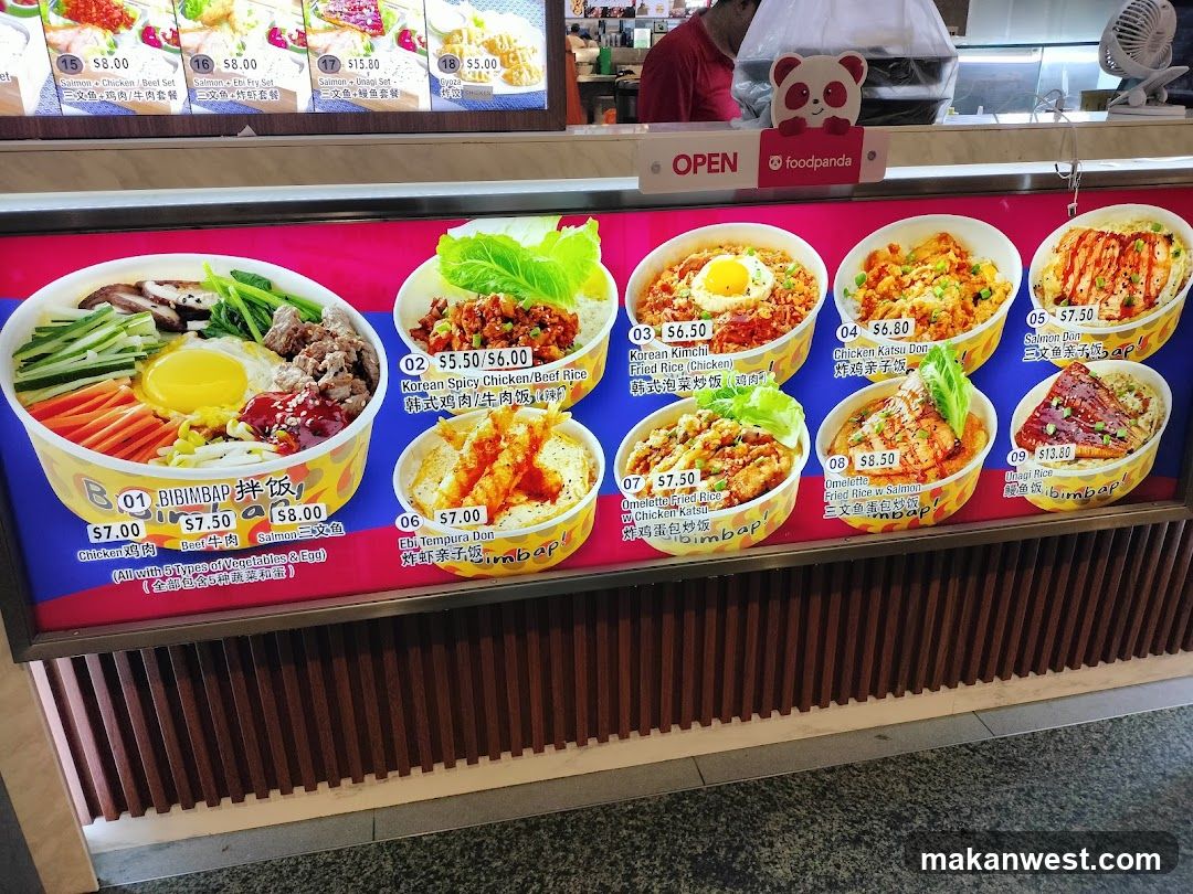 Bimbap Menu Board