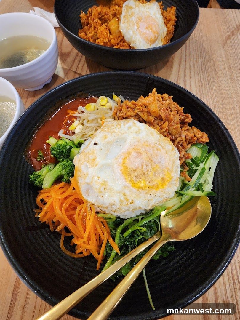 Bowl of Korean-style rice with toppings