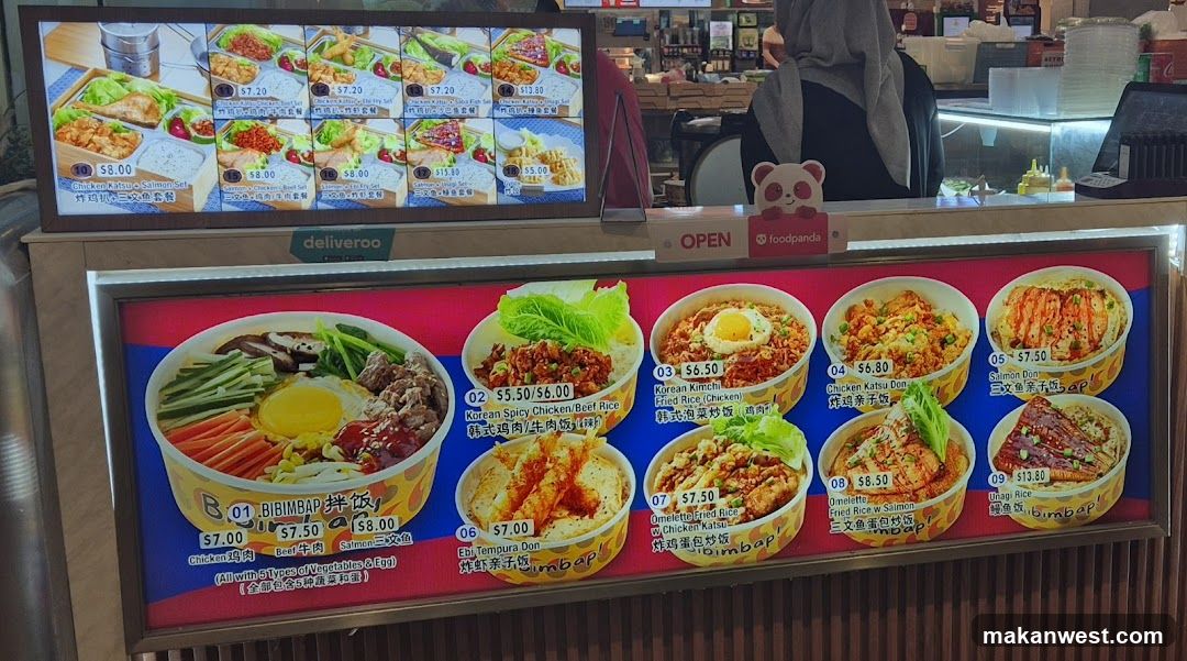 Bimbap Menu Board