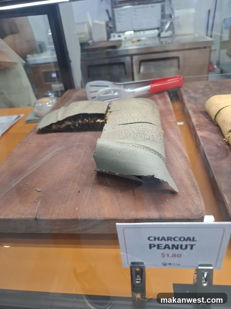Charcoal Peanut Cake Display