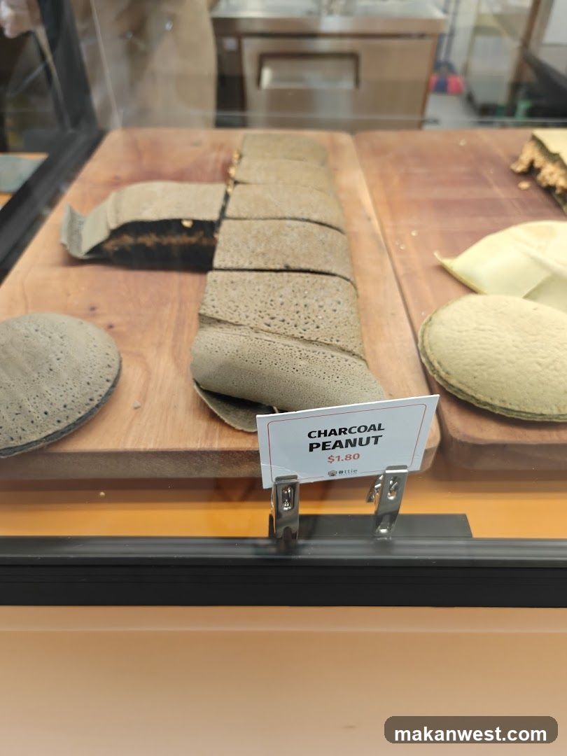 Charcoal Peanut Cake Display