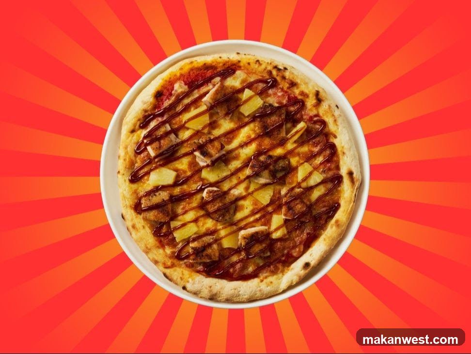 Pizza with Pineapple and Drizzle