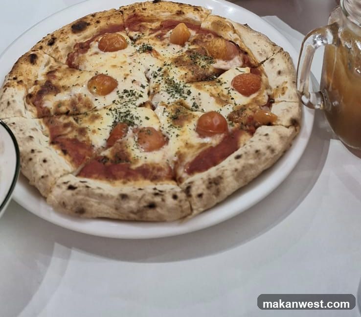 Pizza with Cherry Tomatoes and Cheese