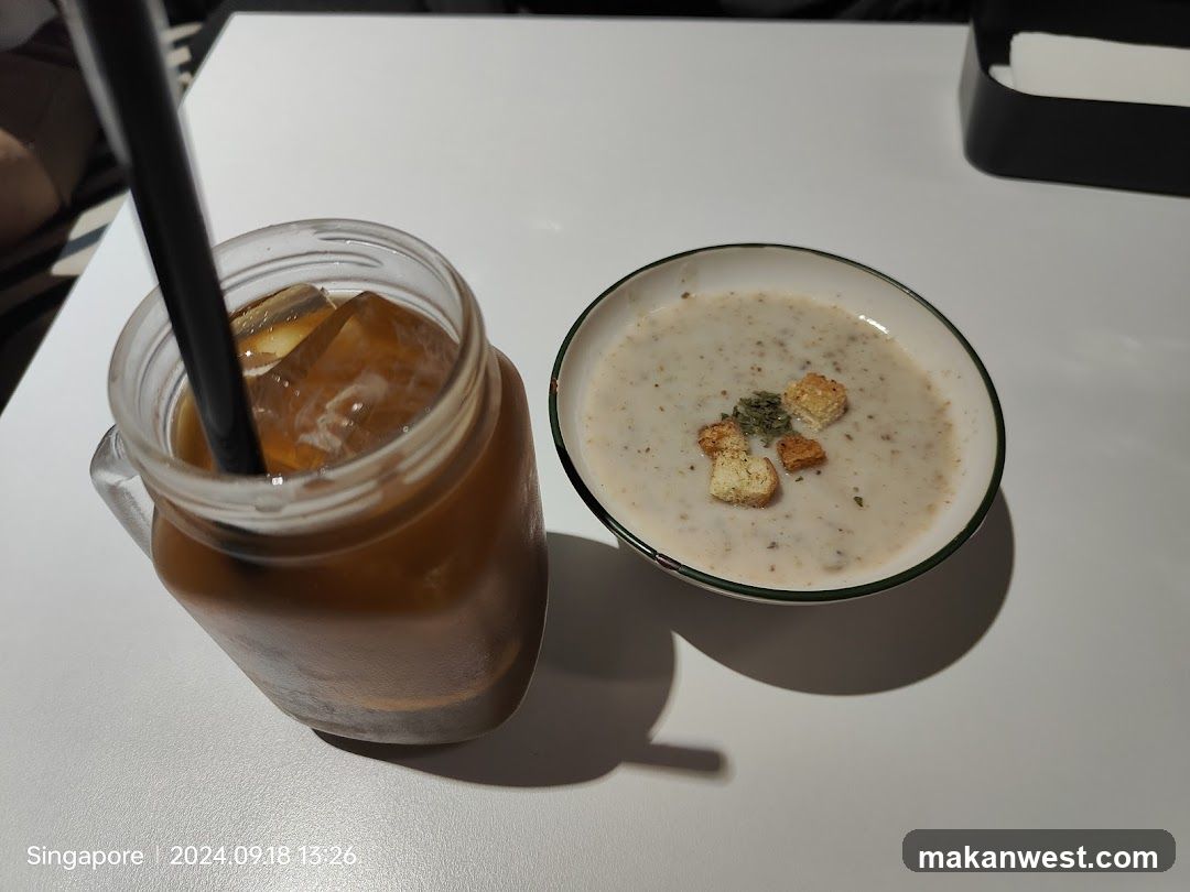 Iced Coffee and Soup