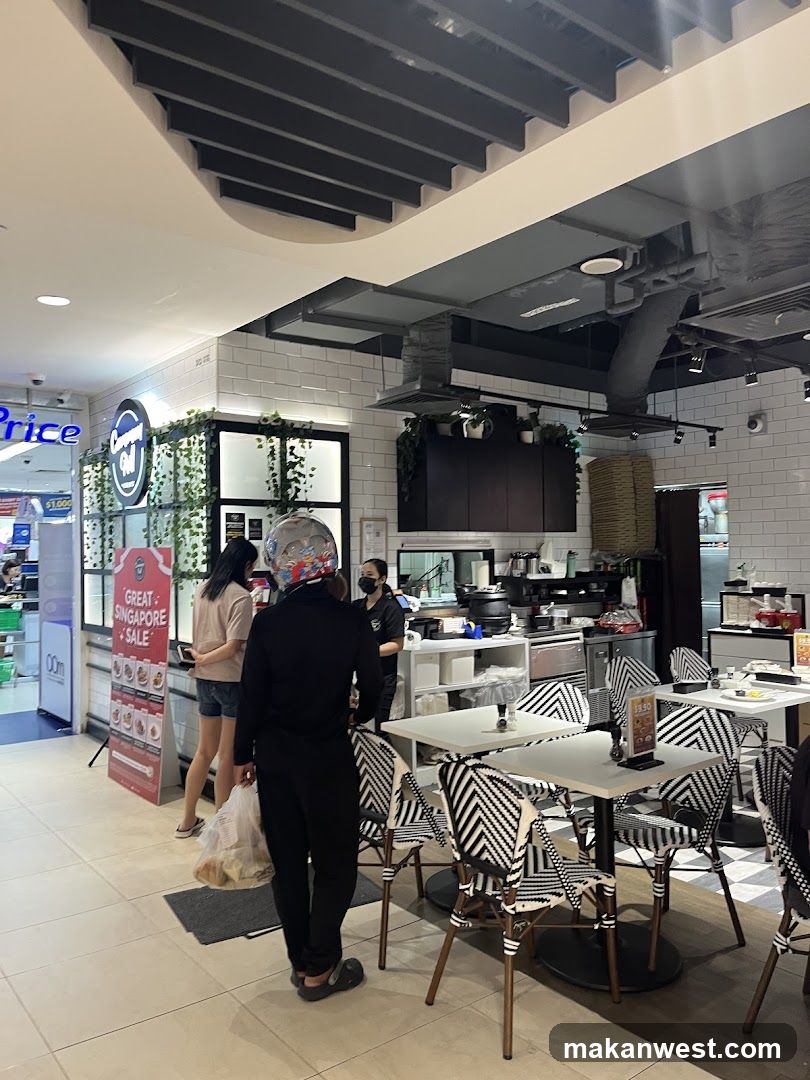 Restaurant Interior with Customers and Staff