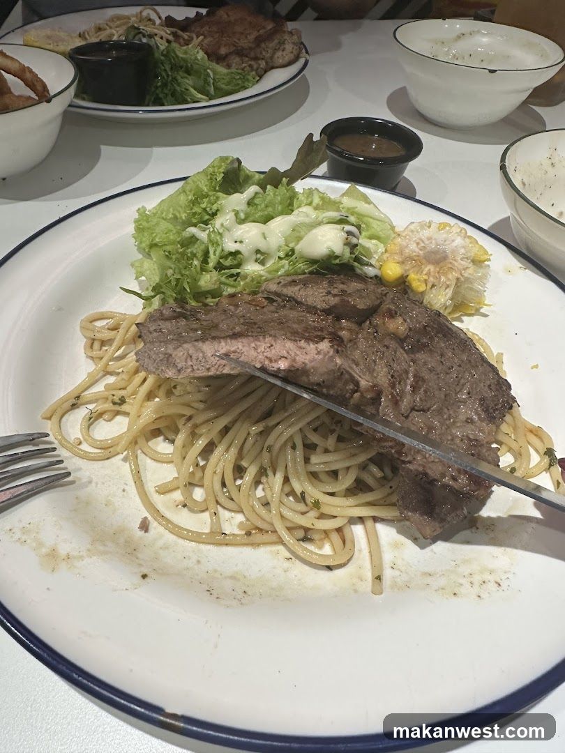 Steak and Pasta Meal