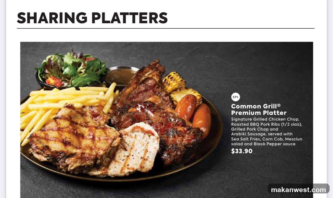 Sharing Platters Menu Page