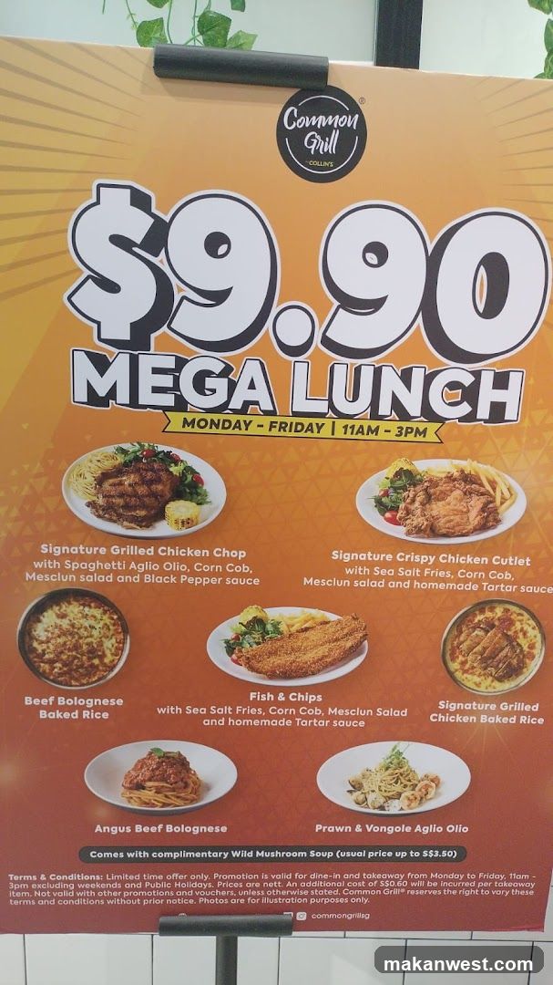 $9.90 Mega Lunch Menu Board