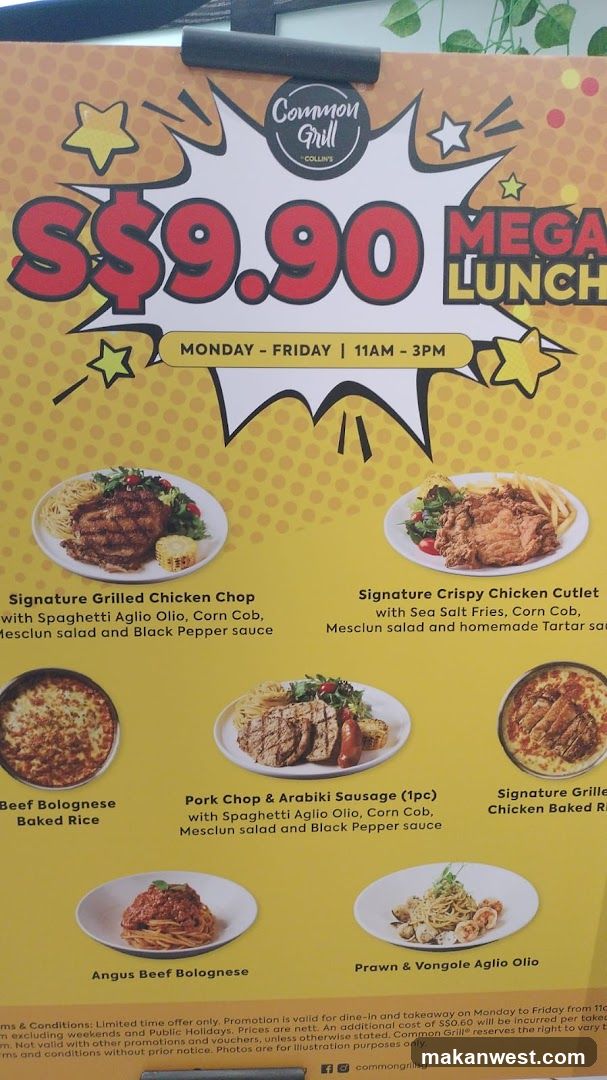 $9.90 Mega Lunch Menu - Common Grill