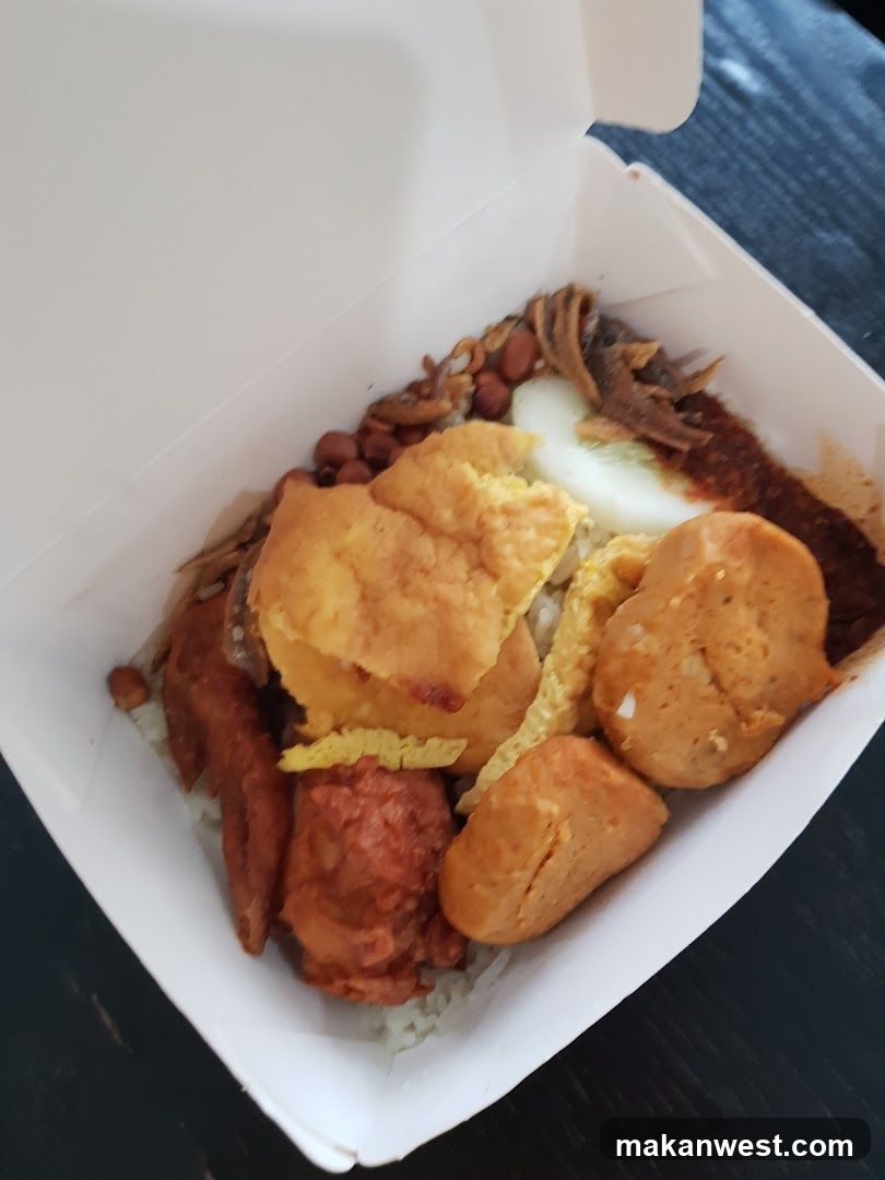 Nasi Lemak in Takeout Box