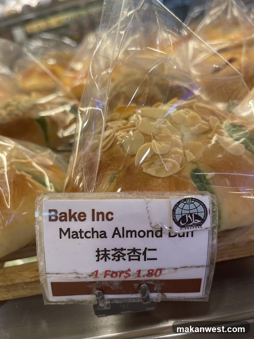 Bake Inc Matcha Almond Bun Display