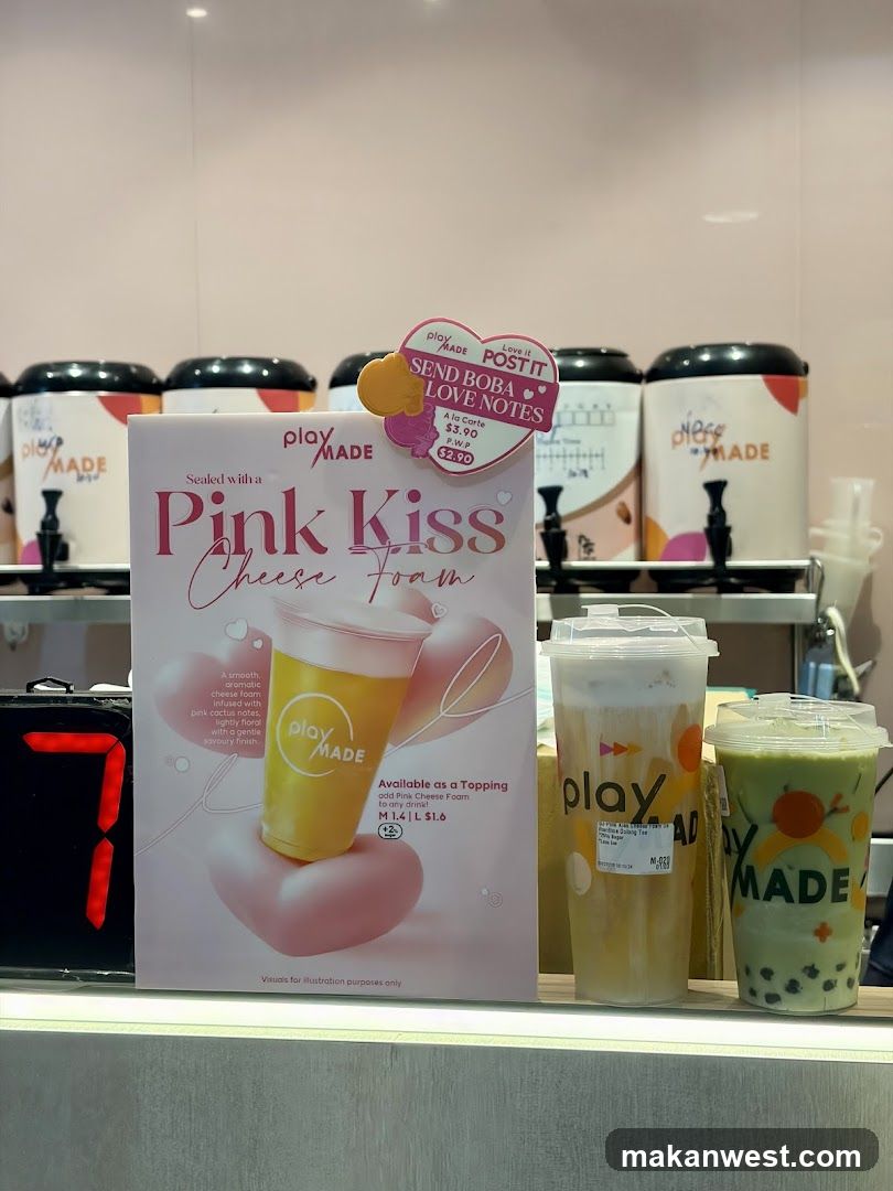 Play Made Pink Kiss Cheese Foam Display