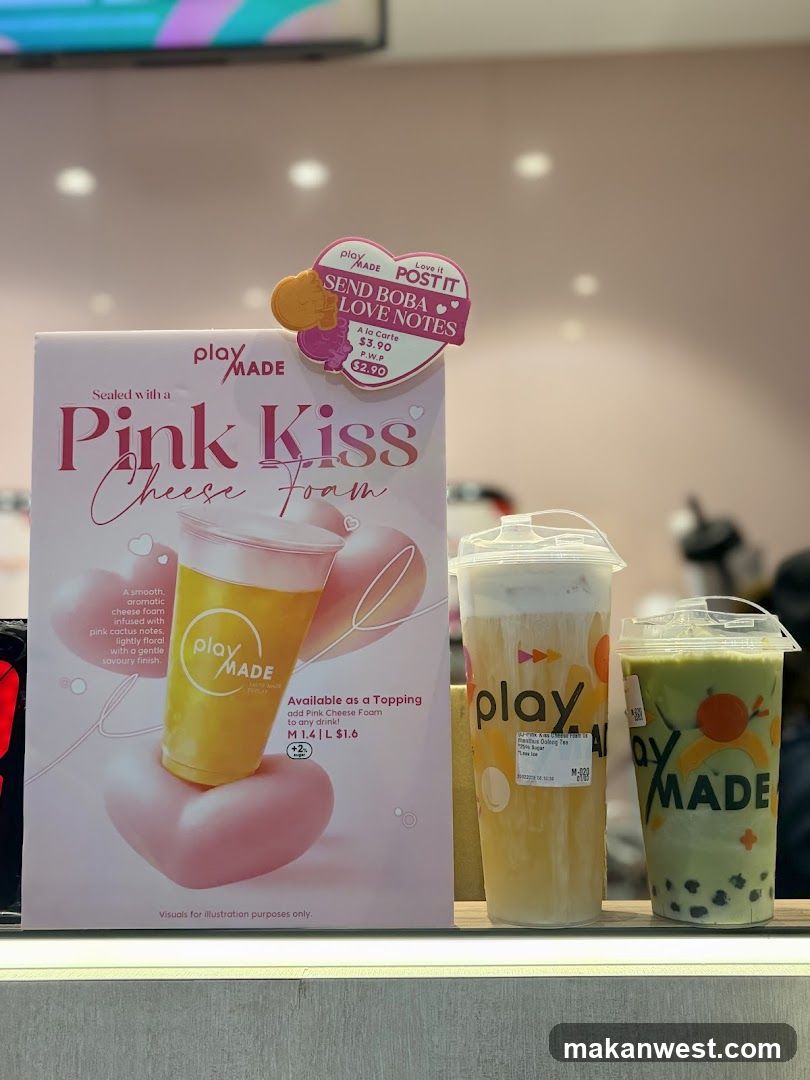 Play Made Pink Kiss Cheese Foam Display