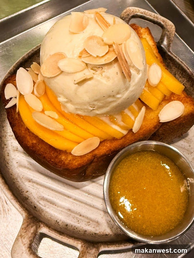 Mango Toast with Ice Cream