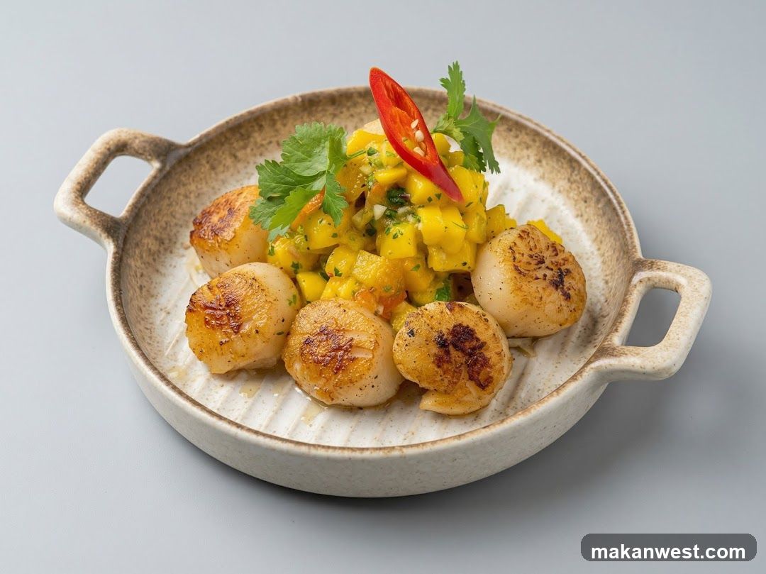 Seared Scallops with Mango Salsa