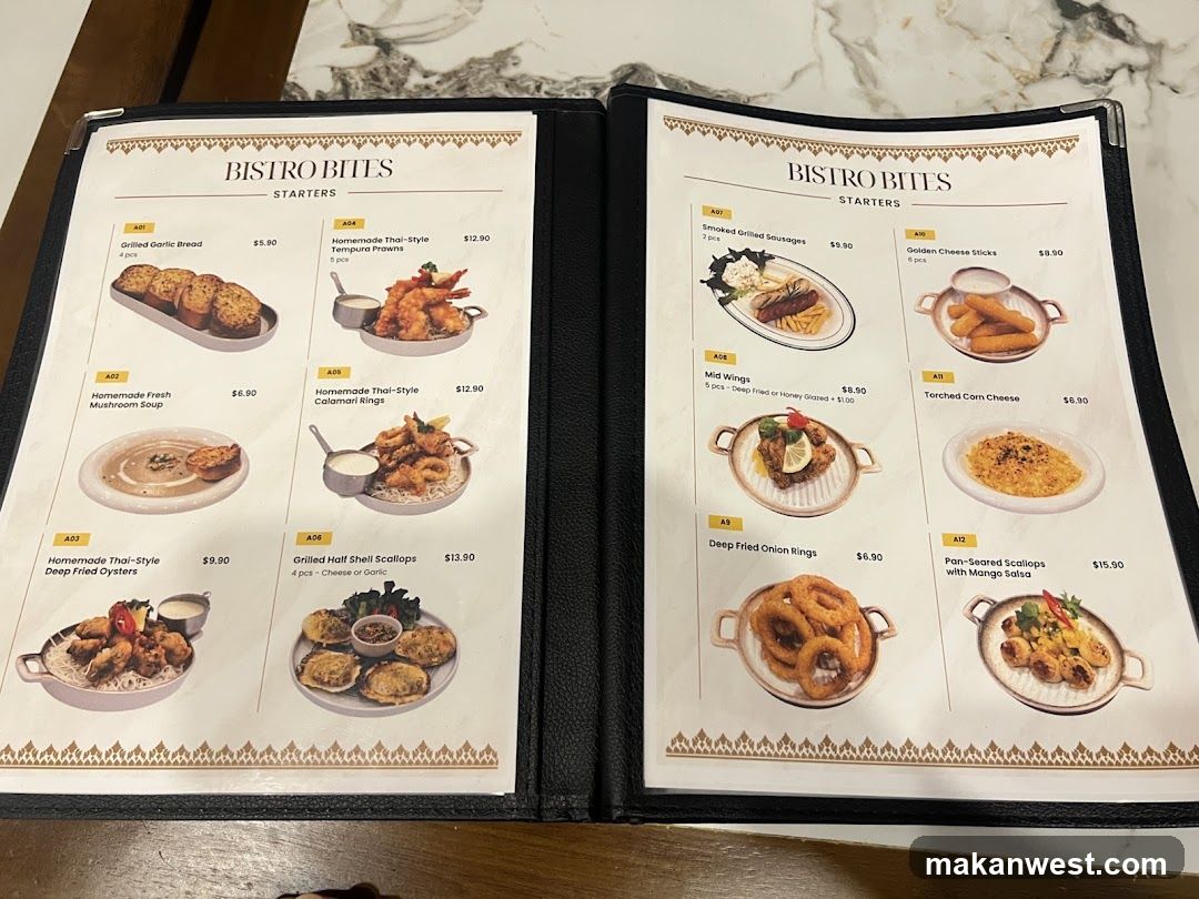 Bistro Bits Menu