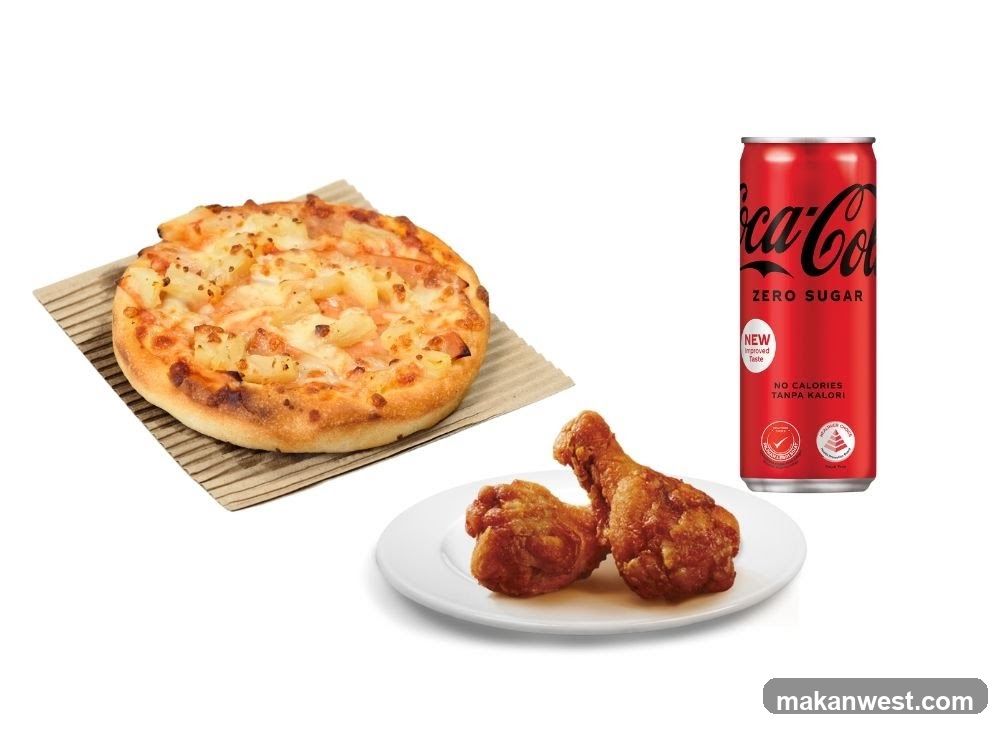 Pizza, Chicken Wings and Coca-Cola Zero Sugar