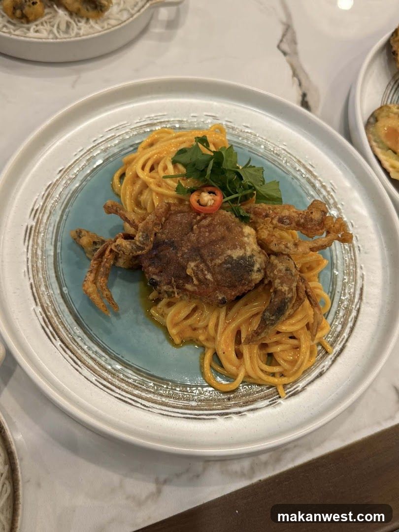 Fried Crab Pasta Dish